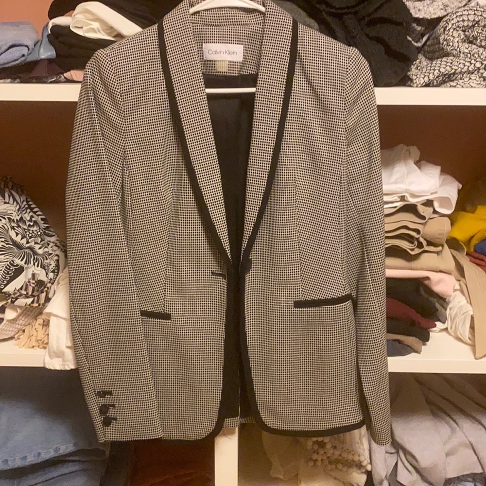 Calvin Klein 4P checkered Blazer